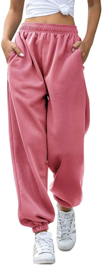 Women'S High Waisted Sweatpants Workout Active Joggers Pants Baggy Lounge Bottoms