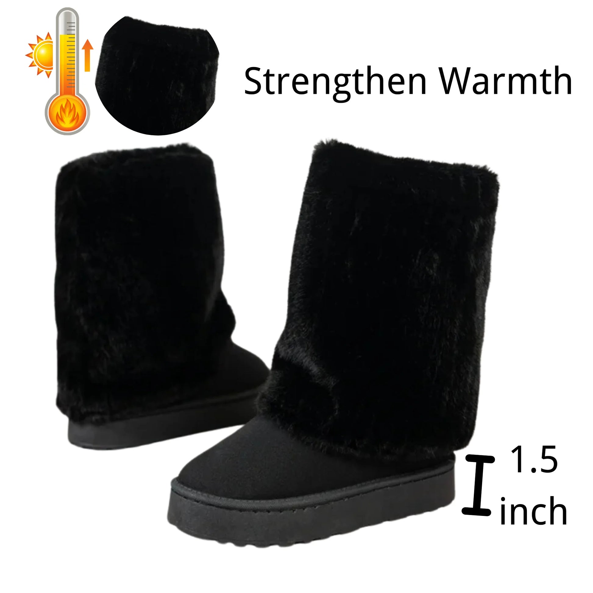 Women'S Snow Boots Fashionable and Warm Mid Calf Winter Boots Perfect for Casual and Outdoor Activities