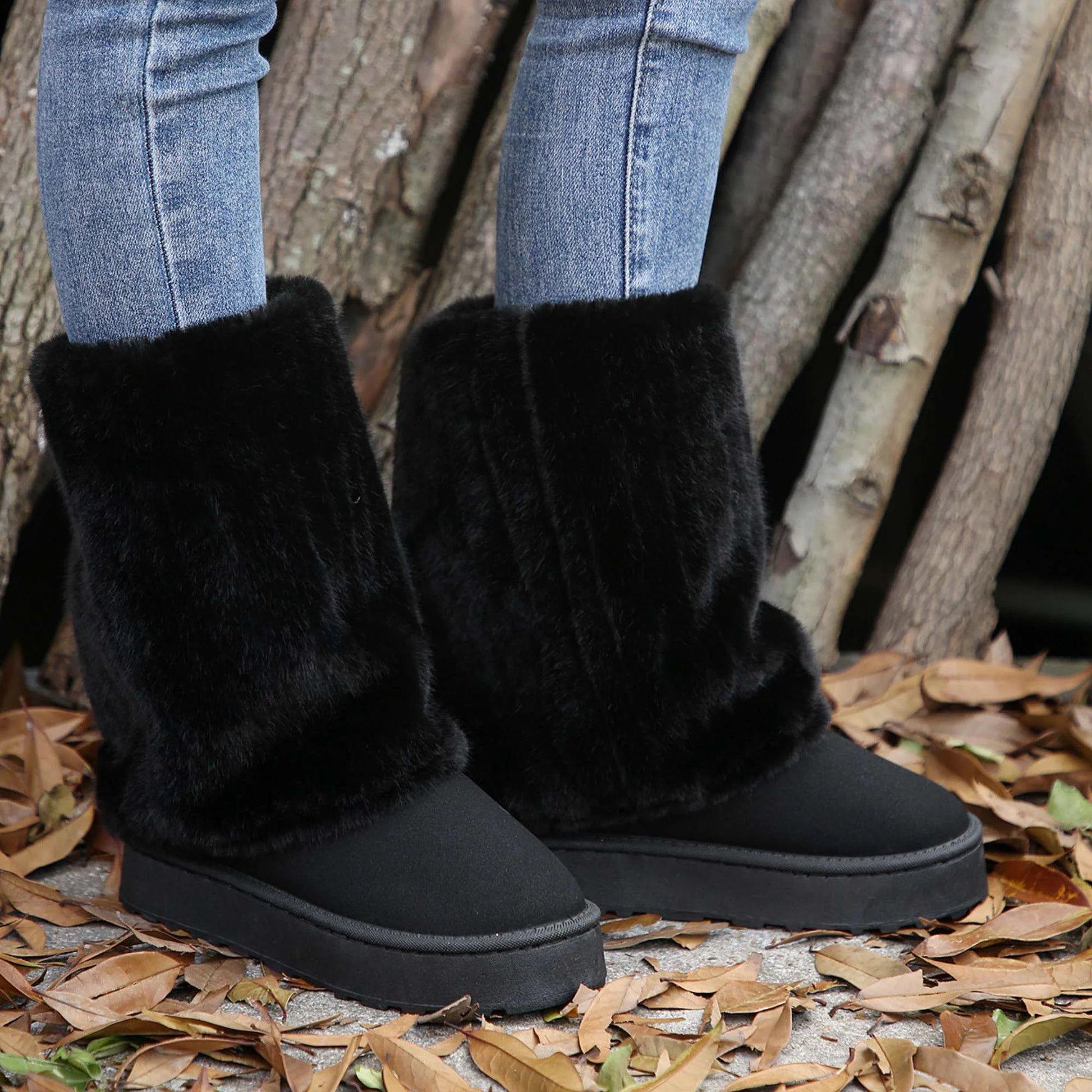 Women'S Snow Boots Fashionable and Warm Mid Calf Winter Boots Perfect for Casual and Outdoor Activities