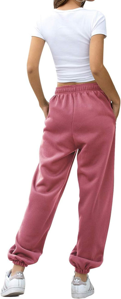 Women'S High Waisted Sweatpants Workout Active Joggers Pants Baggy Lounge Bottoms