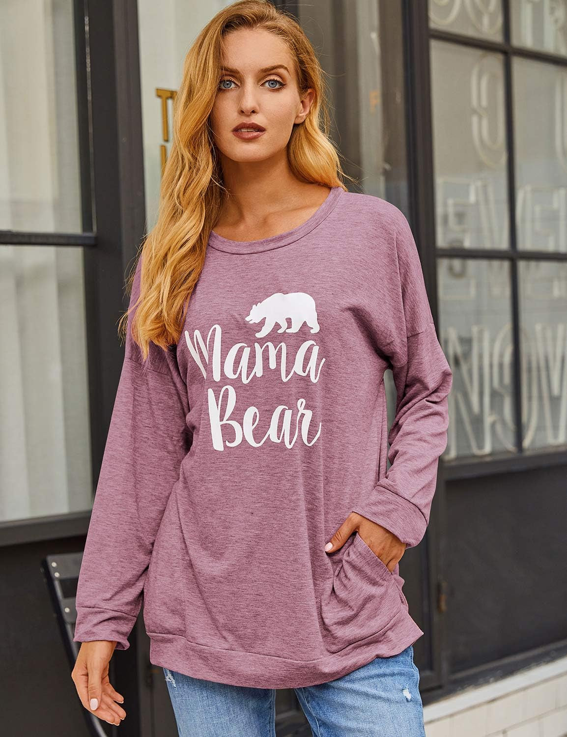 Mama Bear Mothers Day Shirt for Gifts Moms Graphic Tees with Sayings Womens Tshirts Tops