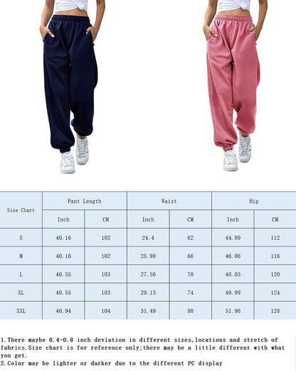 Women'S High Waisted Sweatpants Workout Active Joggers Pants Baggy Lounge Bottoms