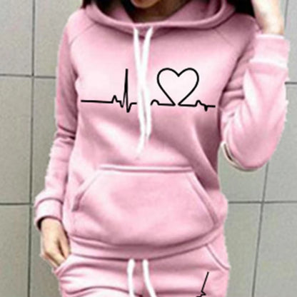 1 Set Tracksuit Women Pure Color Autumn Tracksuit Fashionable Lady Hoodie Sweatshirt Suit Ensemble Jogging Femme Chandals Mujer