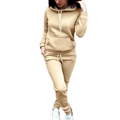 1 Set Tracksuit Women Pure Color Autumn Tracksuit Fashionable Lady Hoodie Sweatshirt Suit Ensemble Jogging Femme Chandals Mujer