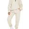 Women'S 2 Piece Athletic Outfits Sets Zip Mock Neck Tracksuit plus Size Pullover Long Sweatpants with Pockets Apricot 2XL