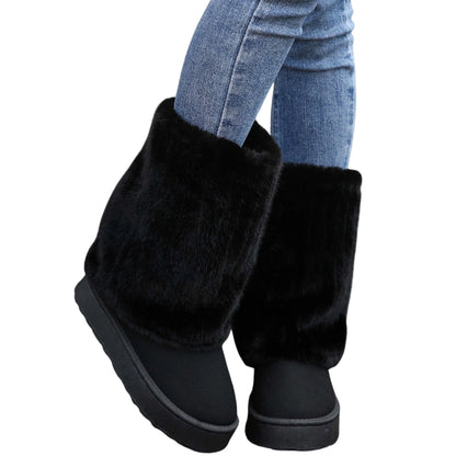 Women'S Snow Boots Fashionable and Warm Mid Calf Winter Boots Perfect for Casual and Outdoor Activities