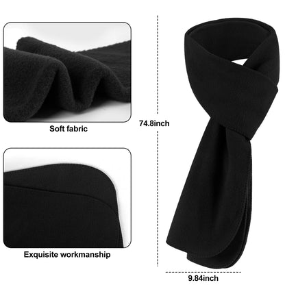 Women Beanie Hat Long Classic Scarf Warmer Gloves Set Winter Accessories for Women Black